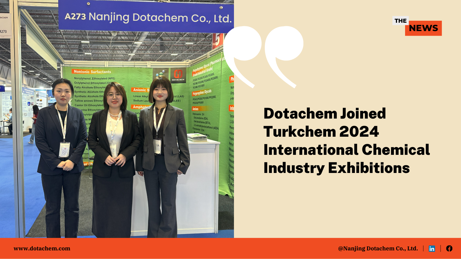 Dotachem præsenterer på 2024 TURKCHEM Eurasia International Chemical Exhibition