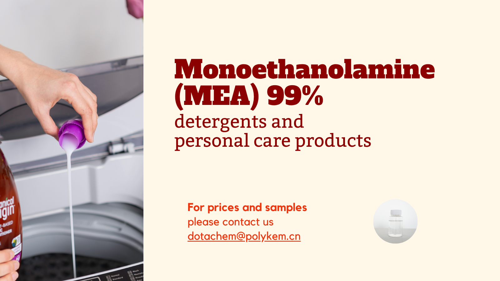 Monoethanolamin (MEA) 99%: Kerneingrediensen i vaskemidler og personlige plejeprodukter